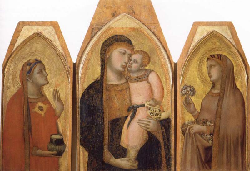 Ambrogio Lorenzetti Madonna and Child with Saints oil painting picture